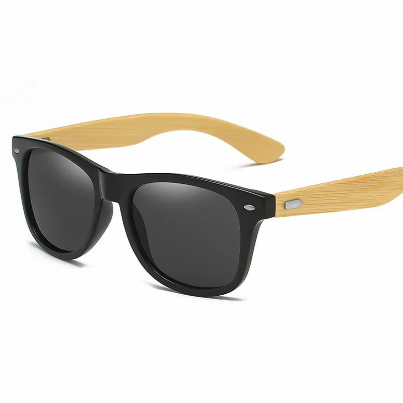 2025 Brand Bamboo Leg Polarized Sunglasses men Classic Square goggle Fashion Retro Female sun glasses Oculos De Sol UV400