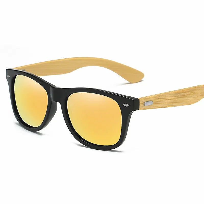 2025 Brand Bamboo Leg Polarized Sunglasses men Classic Square goggle Fashion Retro Female sun glasses Oculos De Sol UV400