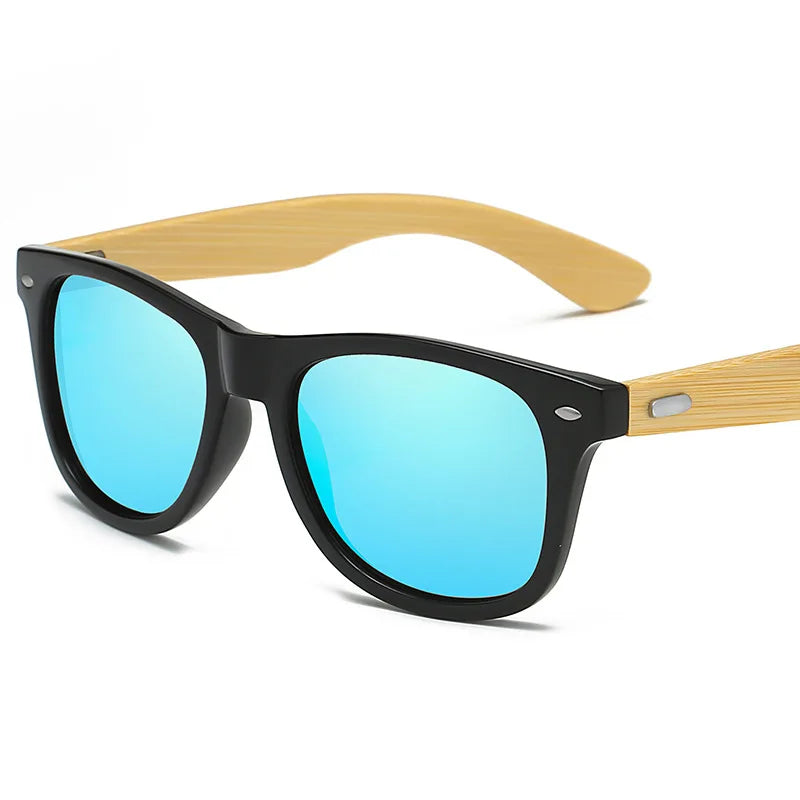 2025 Brand Bamboo Leg Polarized Sunglasses men Classic Square goggle Fashion Retro Female sun glasses Oculos De Sol UV400