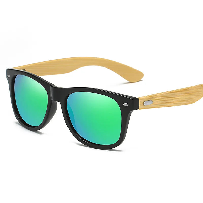 2025 Brand Bamboo Leg Polarized Sunglasses men Classic Square goggle Fashion Retro Female sun glasses Oculos De Sol UV400