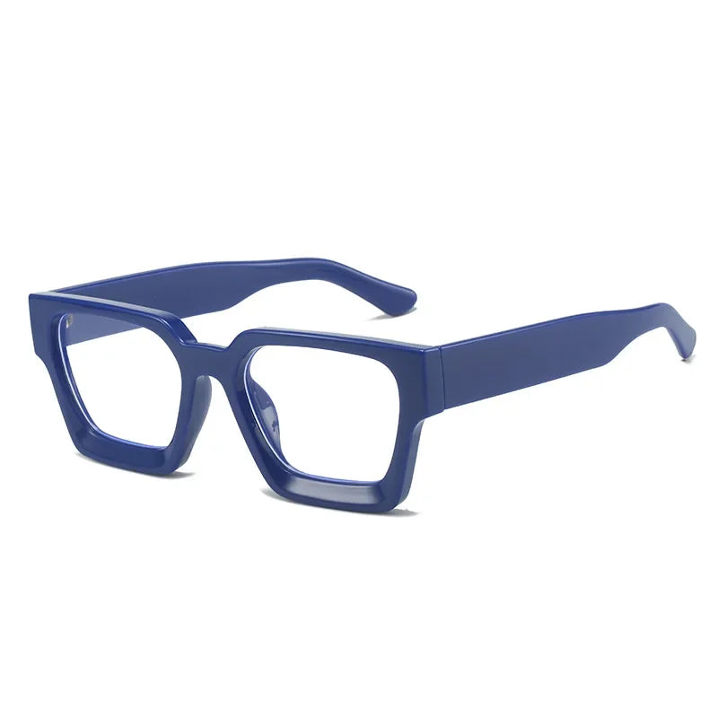 Fashion Square Oversized Anti-blue Light Eyewear Men Vintage Women Trend Clear Optical Myopia Frame Glasses Popular Goggle