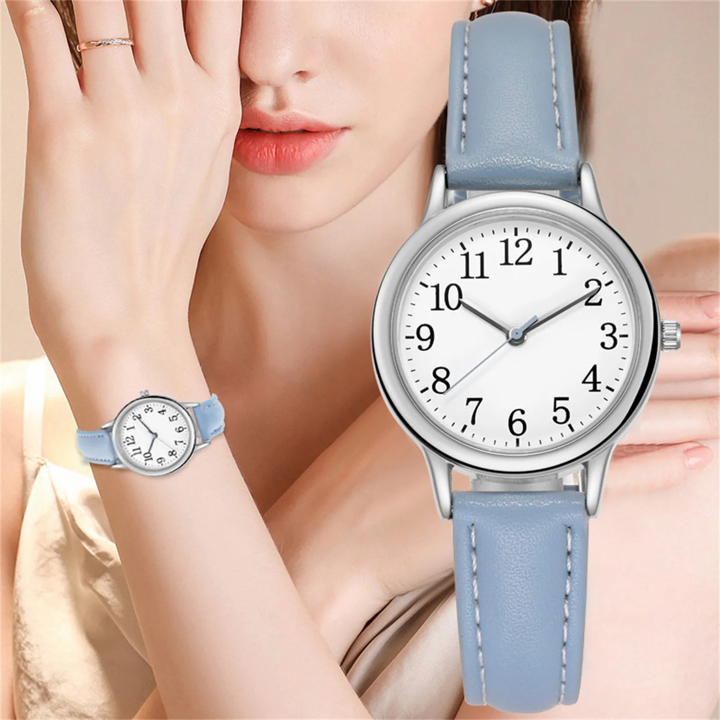 Japan Movement Women Quartz Fine Watch Easy To Read Arabic Numerals Simple-Dial часы женские наручные montre femme relojes para