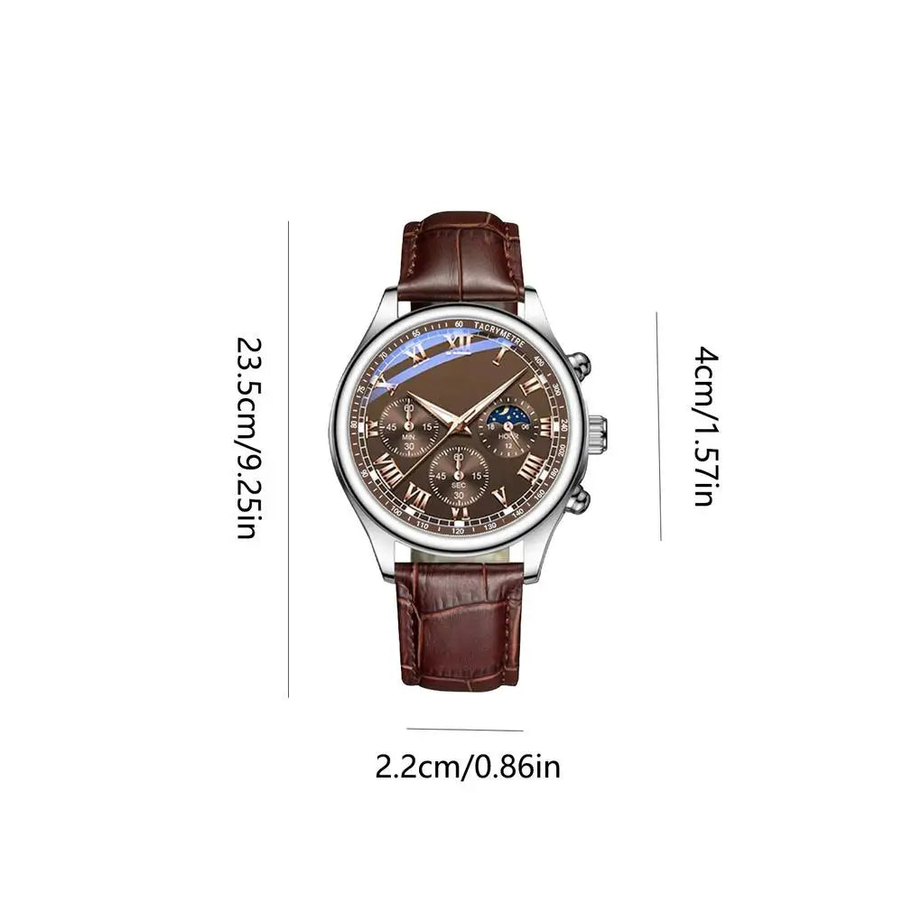 Business Wrist Watch with Leather Strap for Man Waterproof Fashionable Men Watch Casual Classic Men's Waist Watch