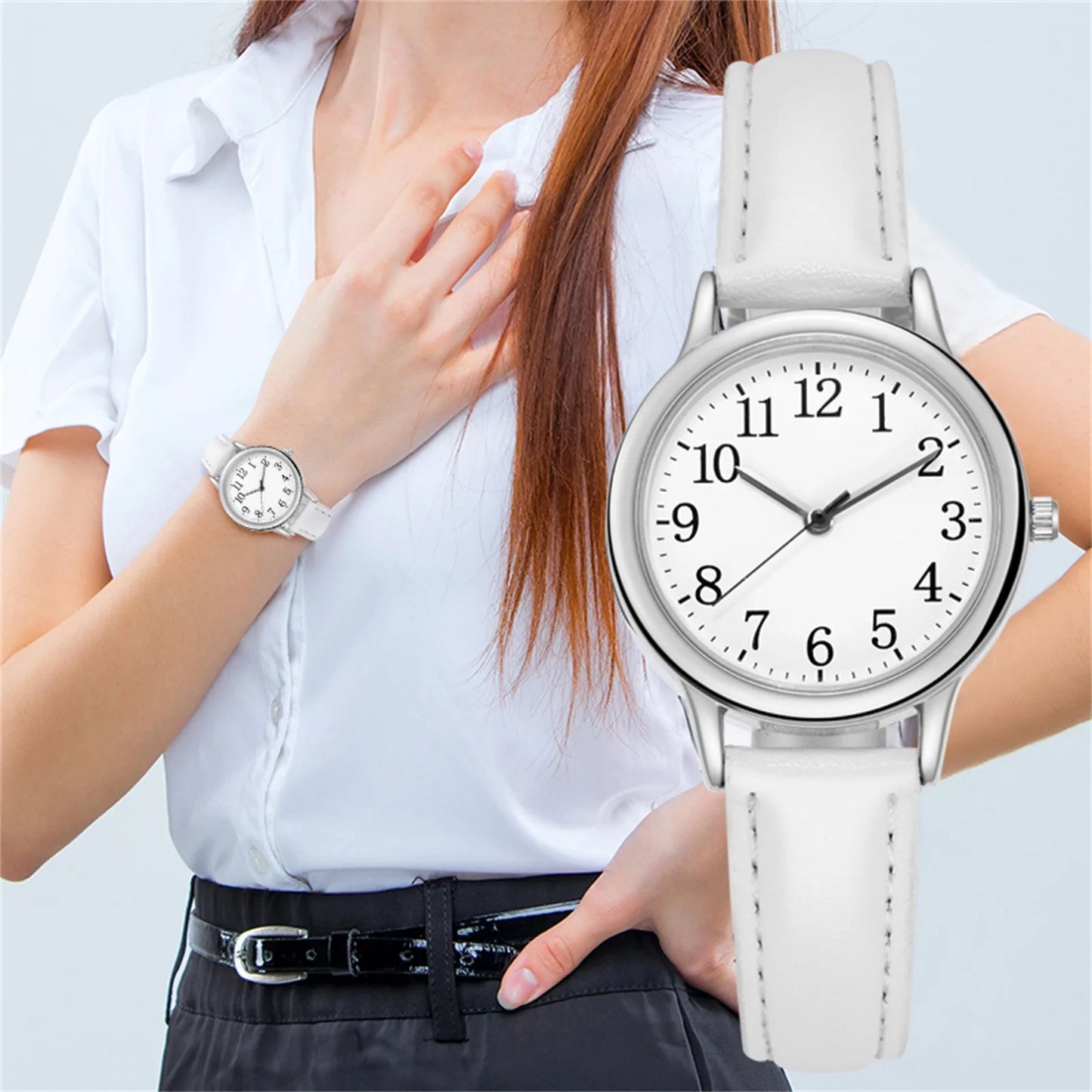 Japan Movement Women Quartz Fine Watch Easy To Read Arabic Numerals Simple-Dial часы женские наручные montre femme relojes para